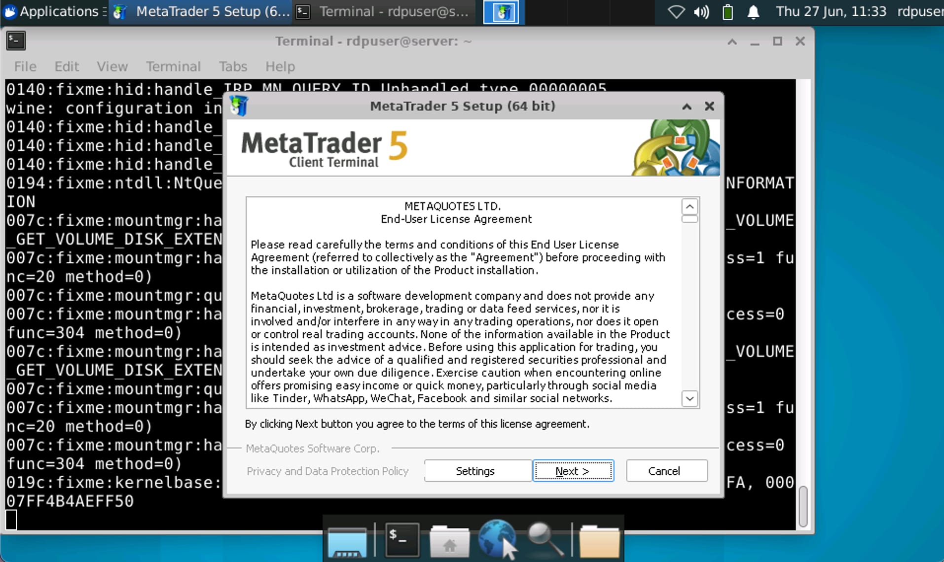 How to run MetaTrader 5 on Hallo-Webseite.de VPS How to run MetaTrader 5 on Hallo-Webseite.de VPS