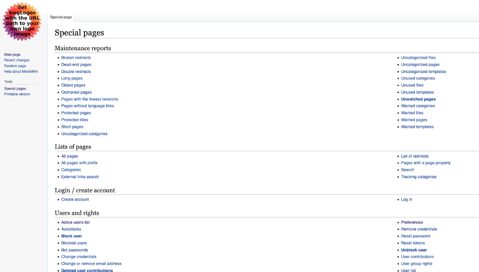 Managing users in MediaWiki