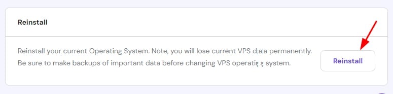 How to change the operating system of your VPS