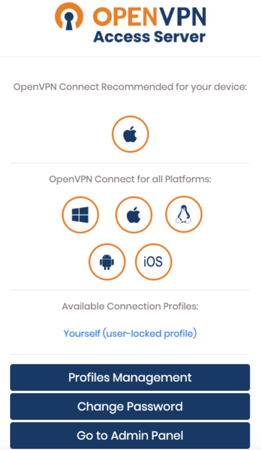 How to Use the OpenVPN VPS Template The OpenVPN Access Server client UI