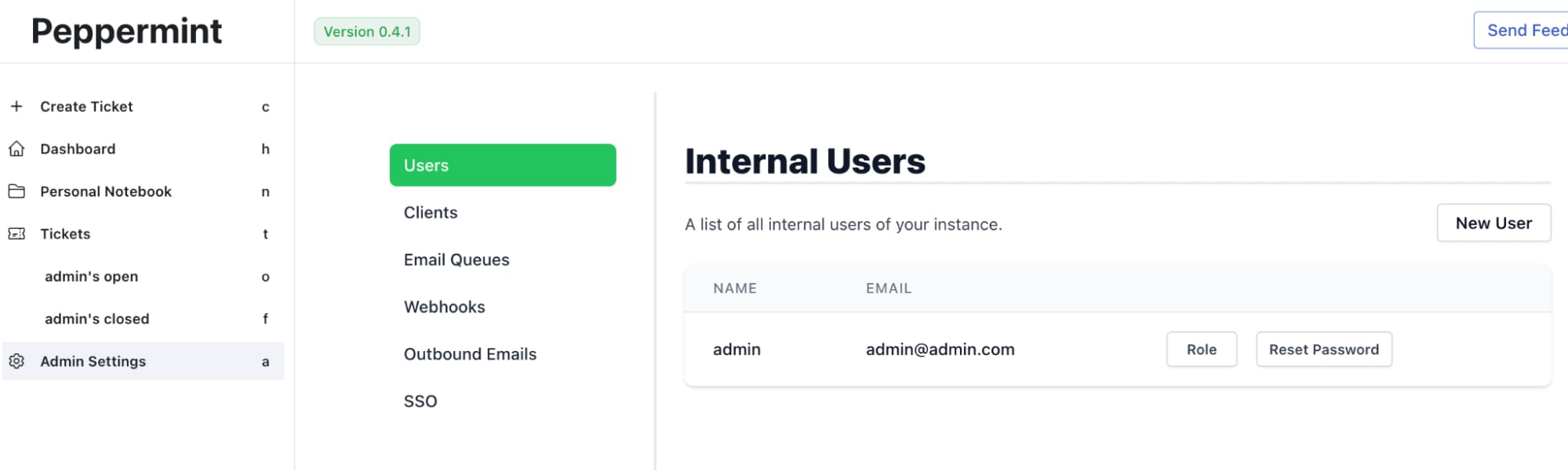How to Use the Peppermint.sh Template The Peppermint.sh Internal Users settings page