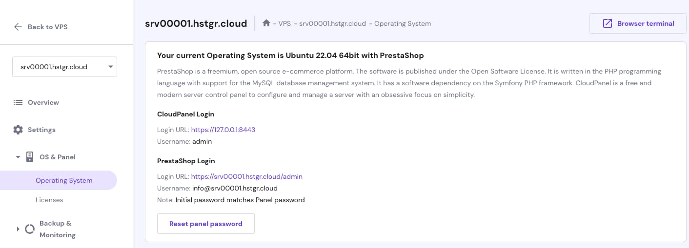 How to Use the PrestaShop VPS Template How to Use the PrestaShop VPS Template