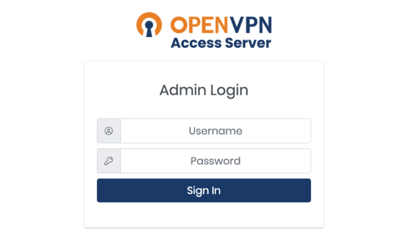 How to Use the OpenVPN VPS Template The logins screen at OpenVPN