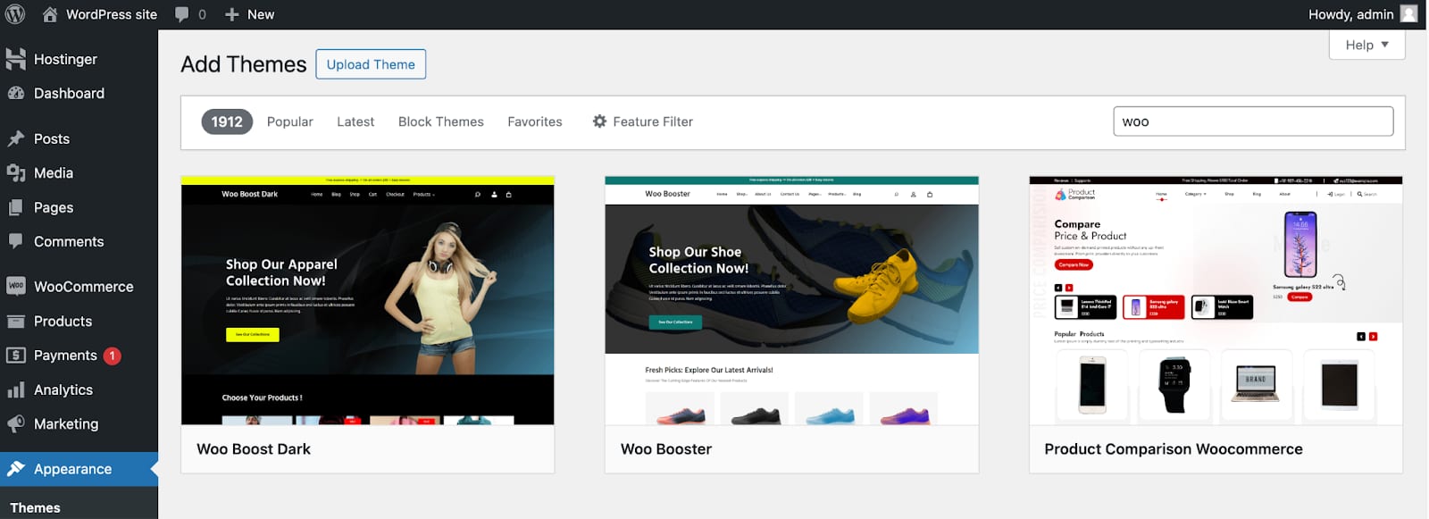 Customizing the store in WooCommerce