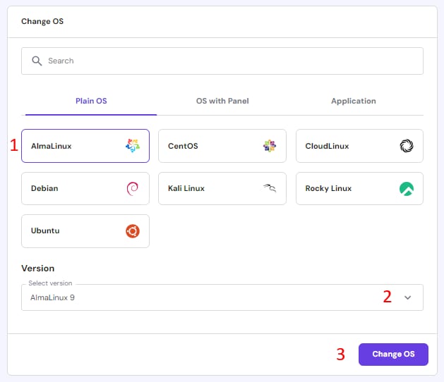 How to change the operating system of your VPS