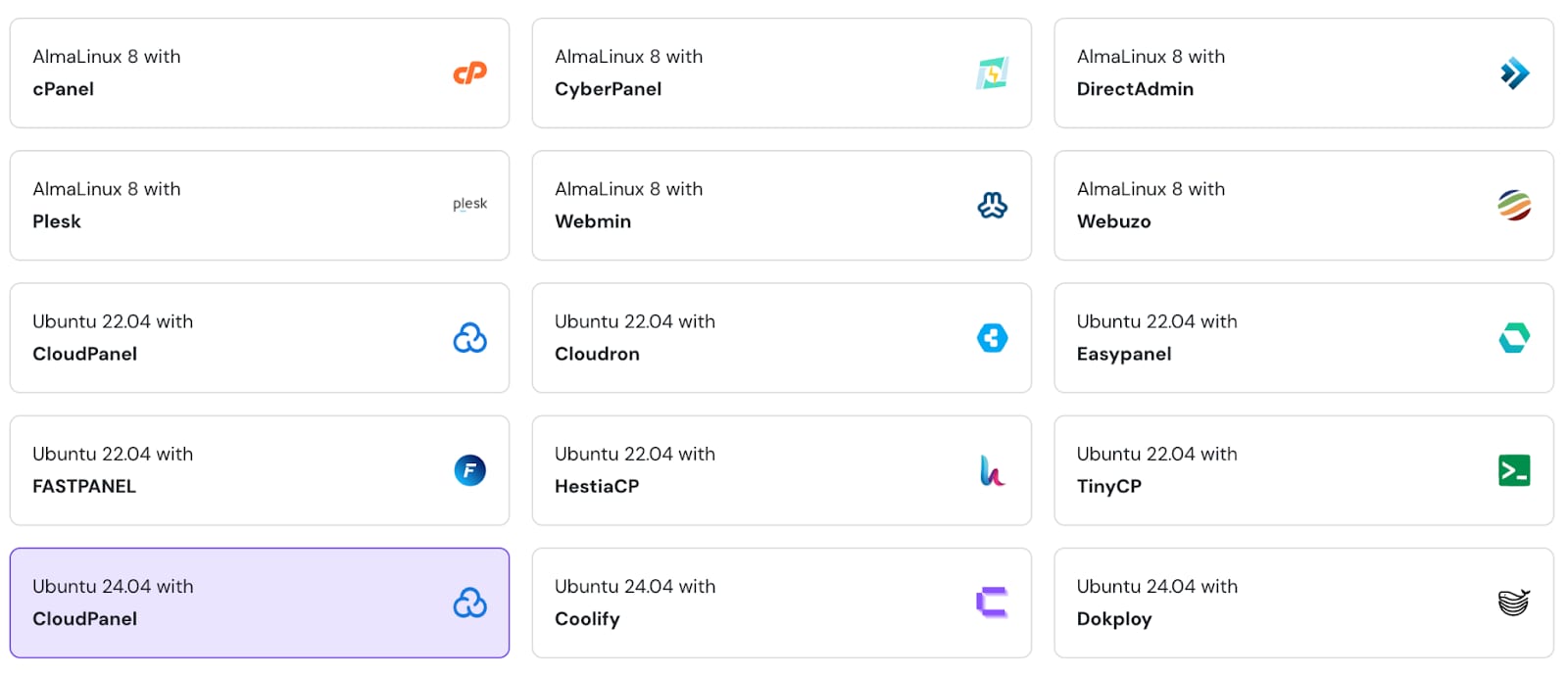 How to Use the CloudPanel VPS Template Hallo-Webseite.de VPS operating systems