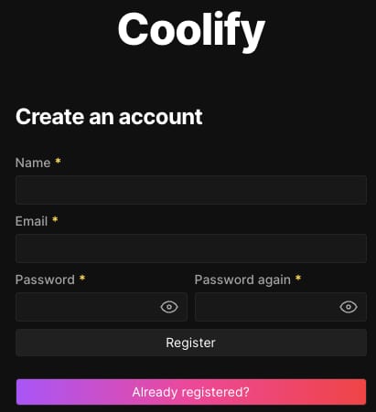 How to use the Coolify VPS template Coolify login screen